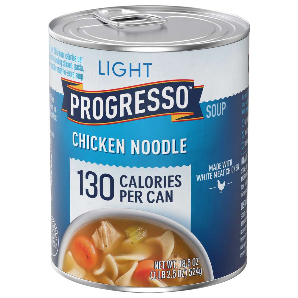 Progresso Soup, Light, Chicken Noodle-Front-Right-Elevated