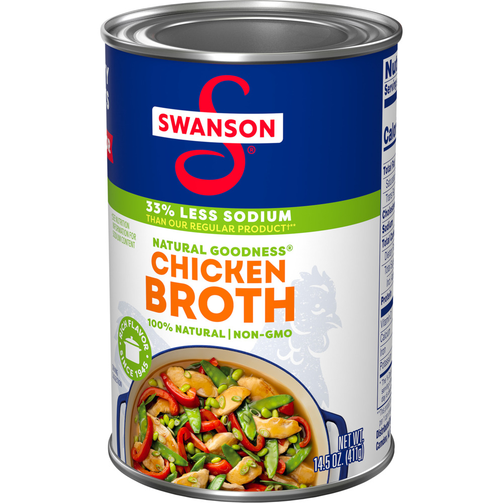 Swanson Natural Goodness Broth, Chicken, 100 NaturalFrontRightElevated