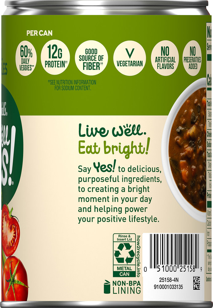 Campbell's Well Yes! Soup, Hearty Lentil with Vegetables