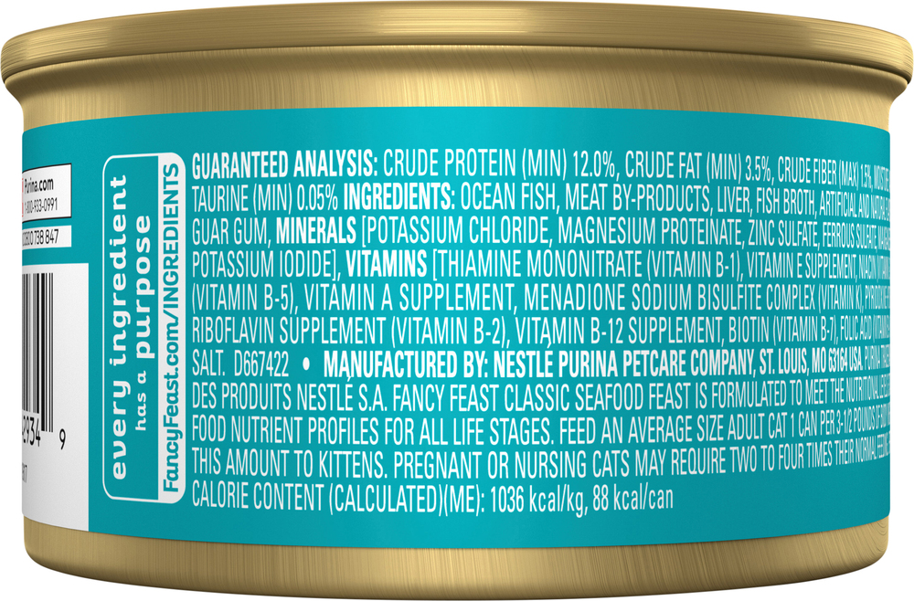 Fancy feast canned cat food ingredients outlet