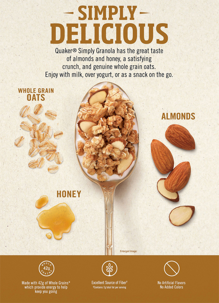 Quaker Simply Granola, Oats, Honey & AlmondsPlanogramBack