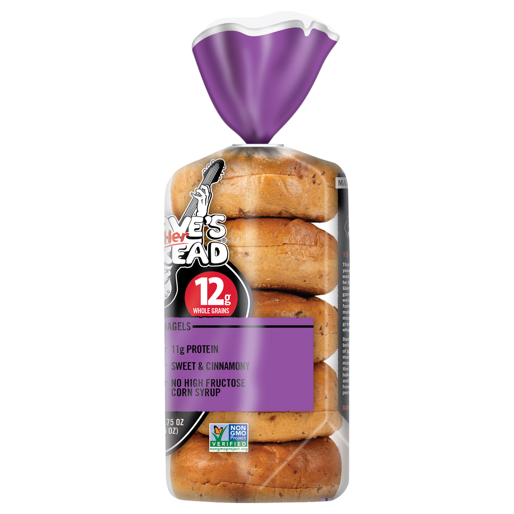 Dave's Killer Bread Bagels, Organic, Cinnamon Raisin RemixFrontRight