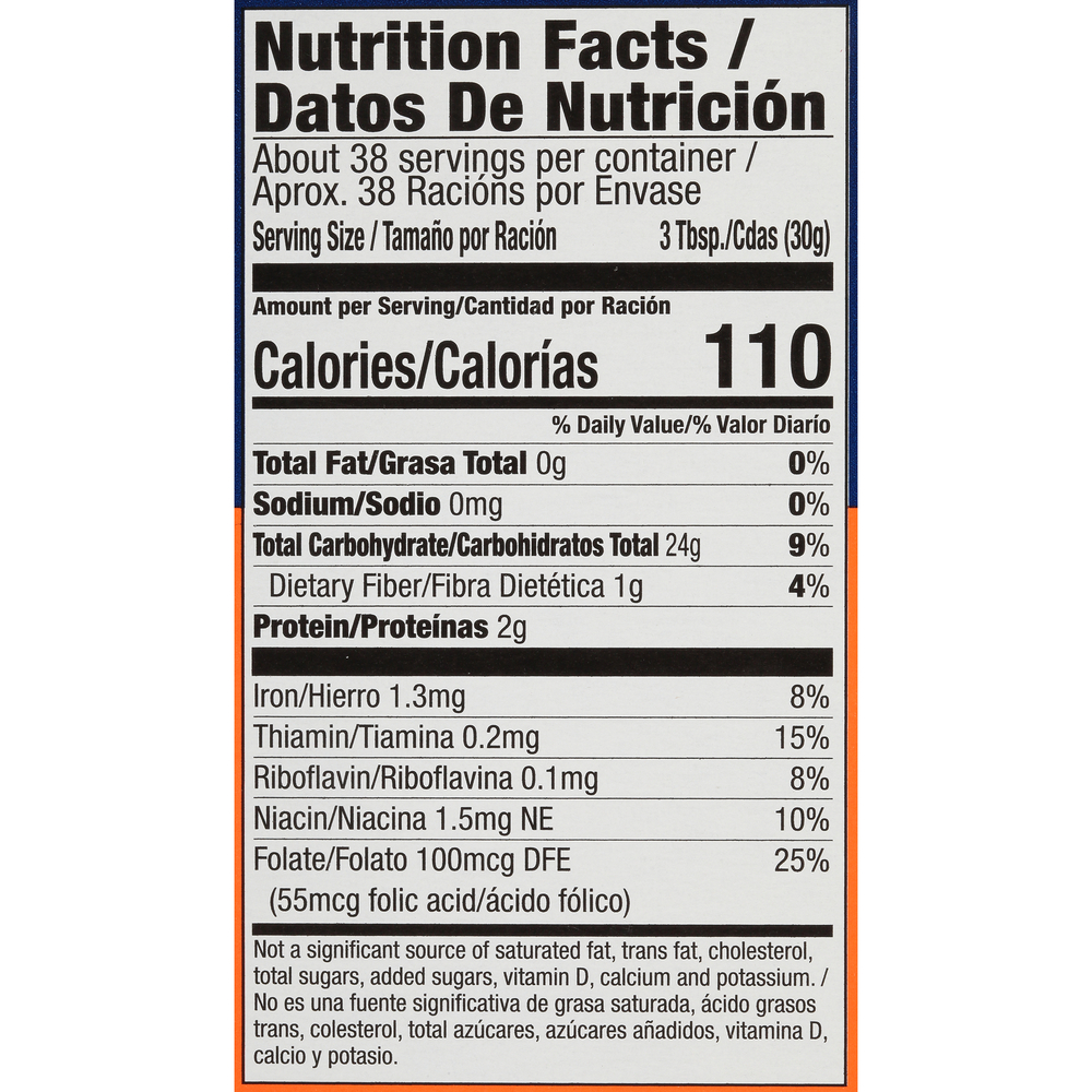 Albers Enriched & Degermed Yellow Corn MealNutritionFacts