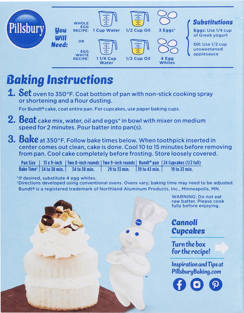 Pillsbury Moist Supreme Cake Mix, White