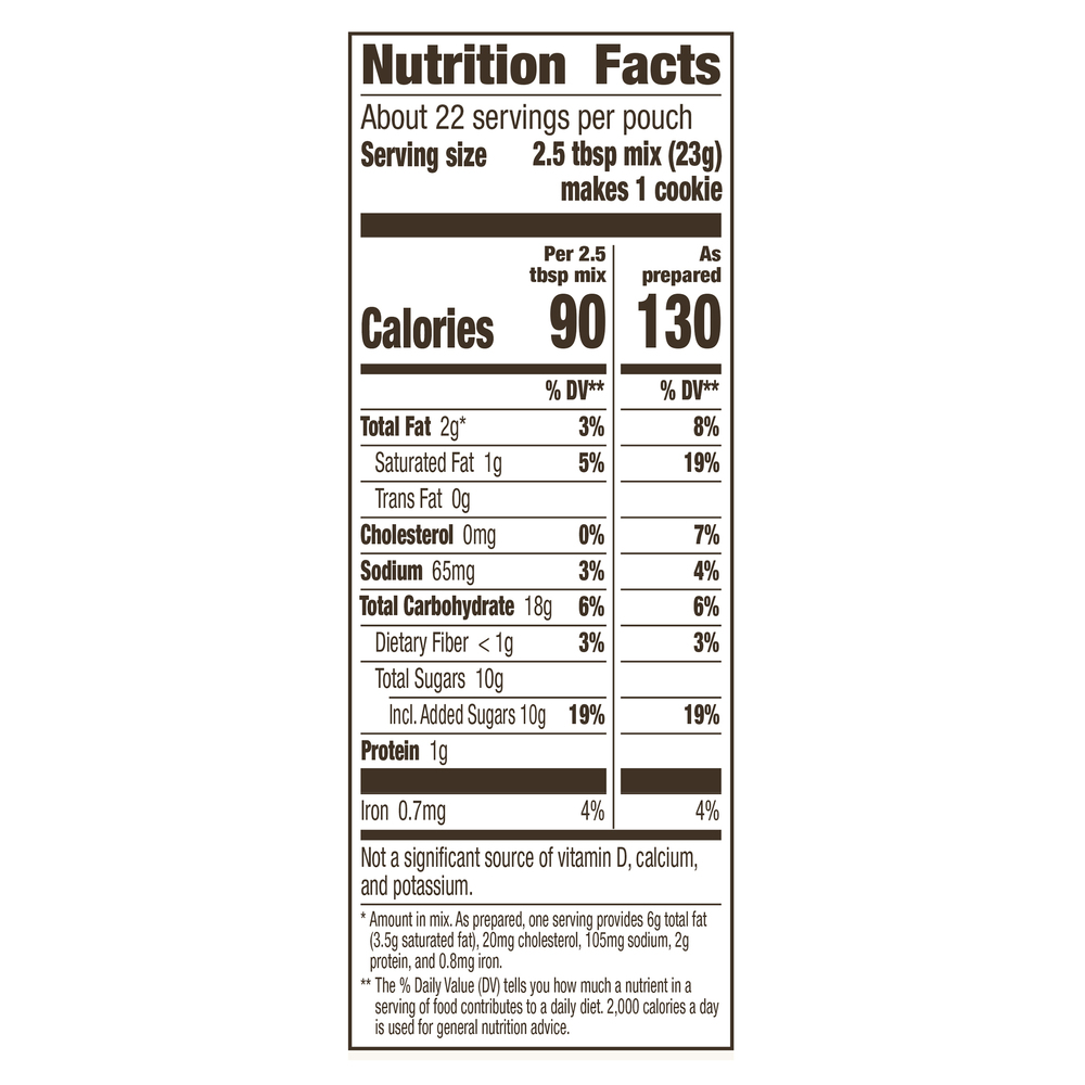 Betty Crocker Cookie Mix, Oatmeal Chocolate ChipNutritionFacts