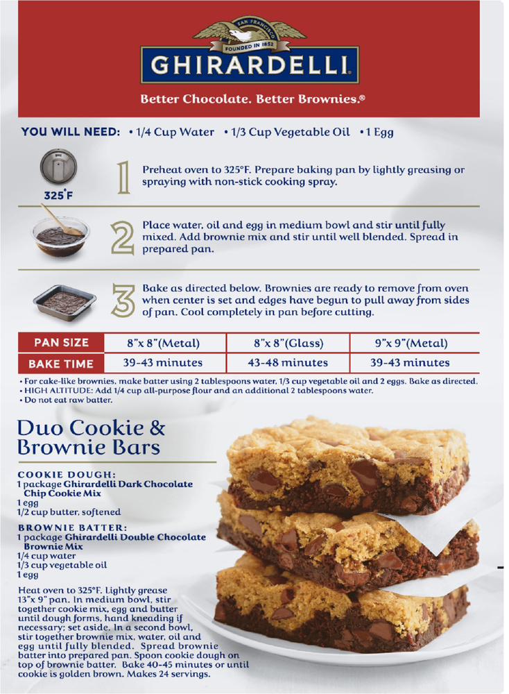 GHIRARDELLI Double Chocolate Premium Brownie Mix