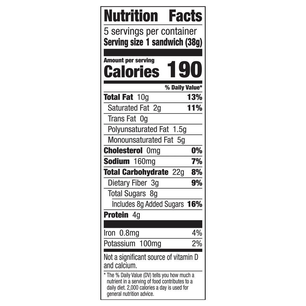 Nature Valley Biscuits Peanut Butter Nutrition Facts