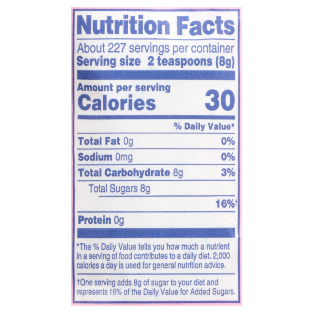 C&H Premium Pure Cane Granulated SugarNutritionFacts