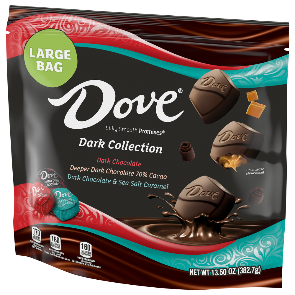 Dove Silky Smooth Promises Dark Chocolate, Dark Collection, Large Bag ...