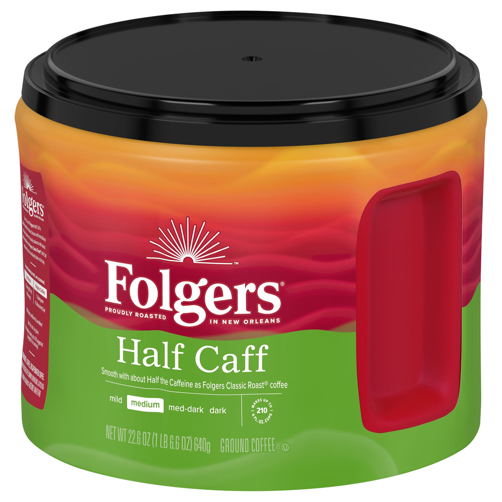 Folgers - Folgers, Coffee, Ground, Half Caff, Medium (22.6 Oz