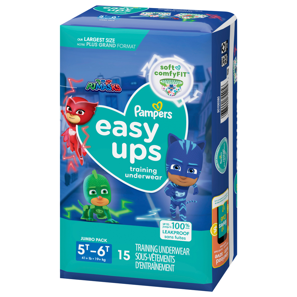 Pampers Easy Up Pants Pampers Easy Ups Training Underwear Boys Size 7 5T-6T  15 Count