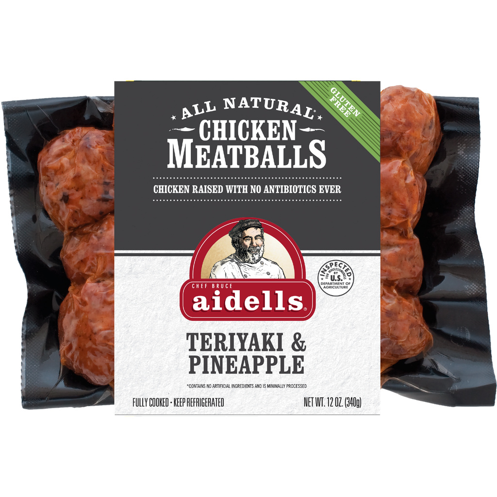 Aidells Chicken Meatballs, Teriyaki & PineappleHero