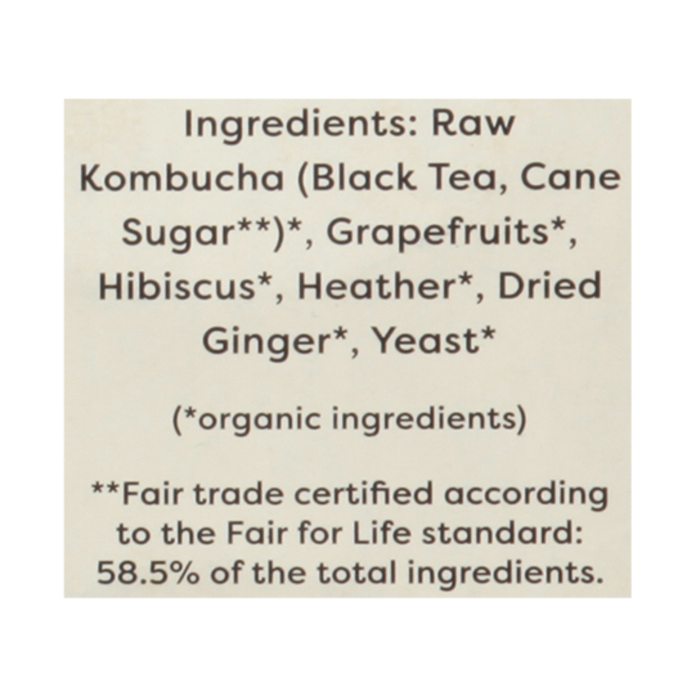 Boochcraft Hard Kombucha, Organic, Grapefruit Hibiscus