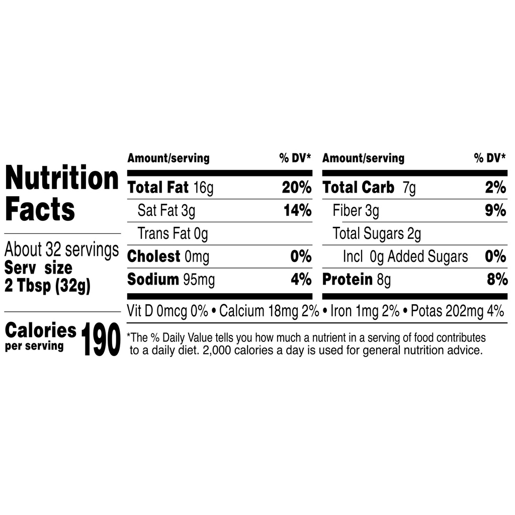 Adams Peanut Butter, Crunchy-Nutrition-Facts