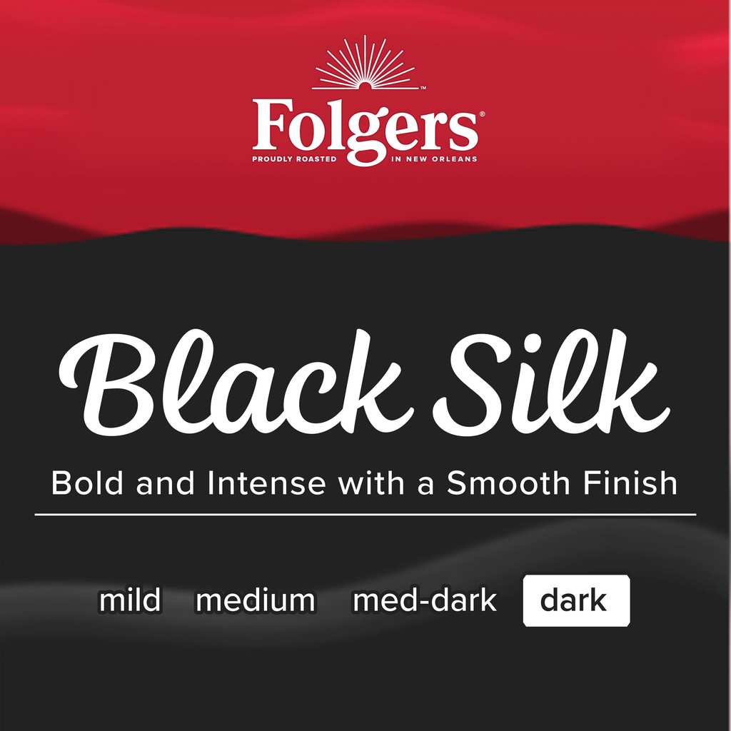 Folgers Coffee, Ground, Dark, Black Silk