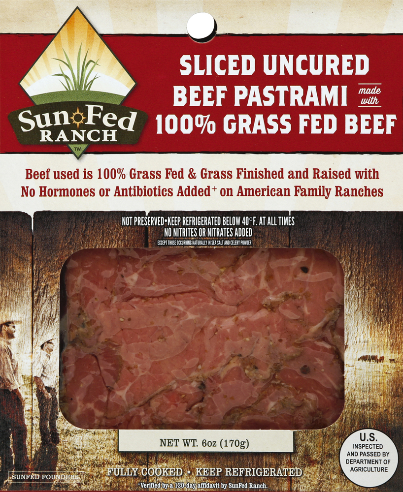 Sun Fed Ranch Pastrami, Beef, Uncured, Sliced-Main