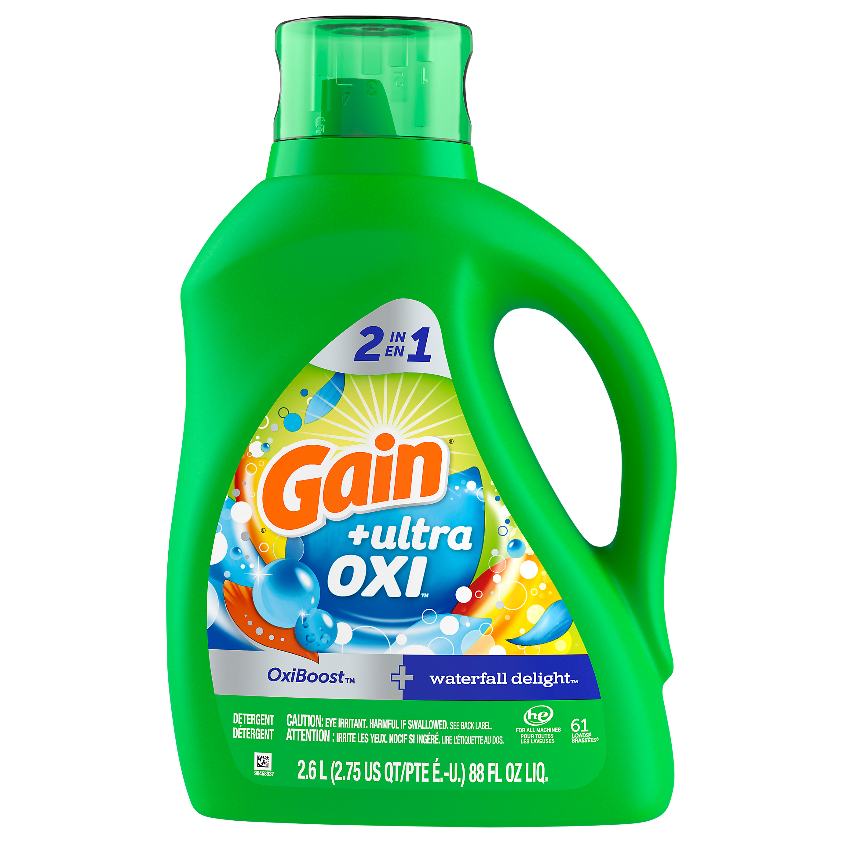 Gain +Ultra Oxi 2 in 1 Oxi + Waterfall Delight Detergent