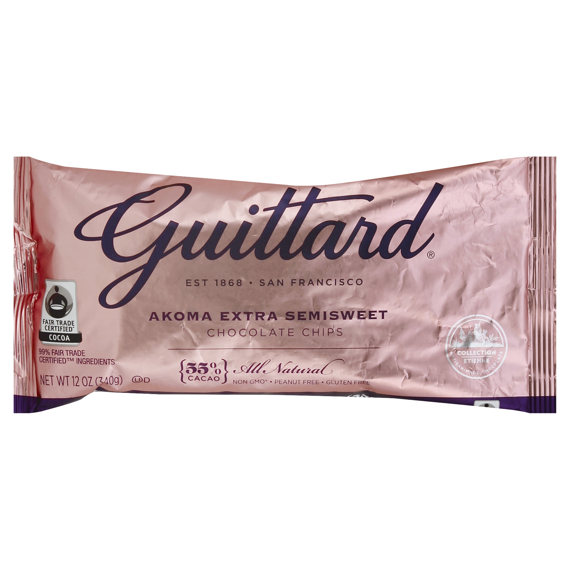 Guittard Chocolate Chips, Extra Semisweet, Akoma, 55 CacaoInternal