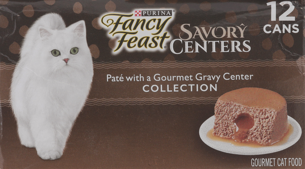 Purina Fancy Feast Cat Food Gourmet Pete with a Gourmet Gravy Center Savory Centers Collection