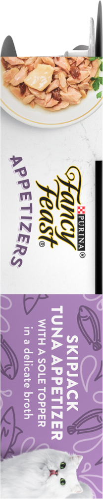 Fancy Feast Appetizers Purina Fancy Feast Appetizers Lickable Grain Free Wet Cat Food Topper Skipjack Tuna Appetizer with Sole