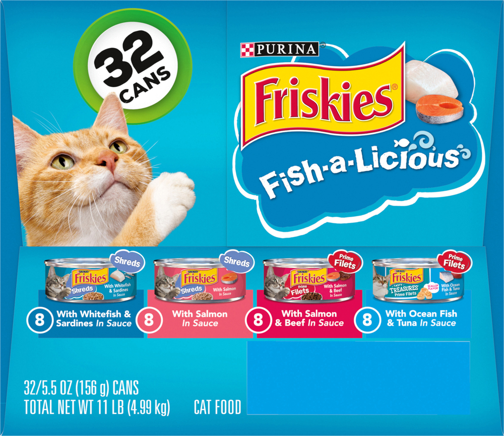 Friskies Wet Cat Food Variety Pack Fish A Licious Shreds Prime