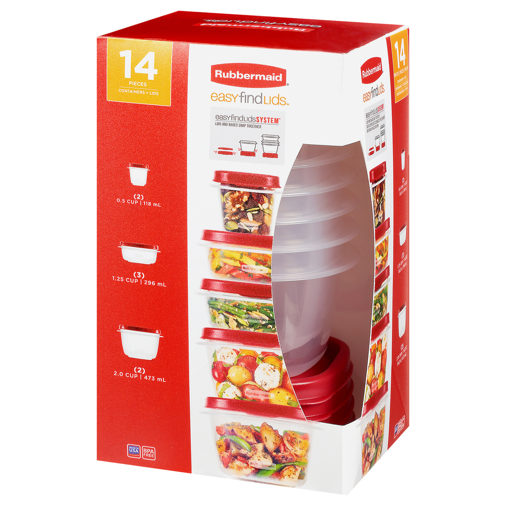 Rubbermaid EasyFindLids Containers + Lids