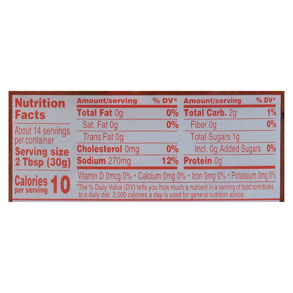 Herdez Salsa, Traditional, MedNutritionFacts