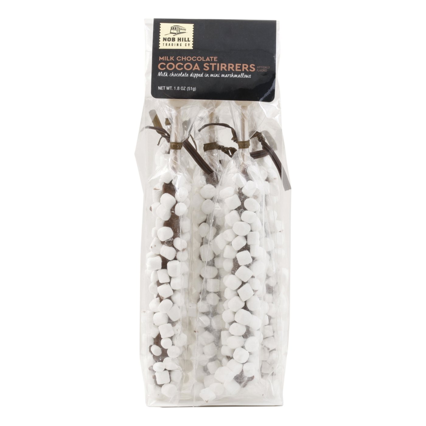 Nob Hill Trading Co. Milk Chocolate Dipped Marshmallow Stirrer