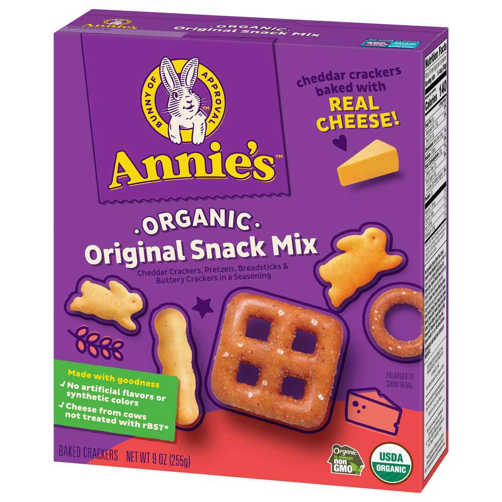 Annie's Baked Crackers, Organic, Original Snack Mix