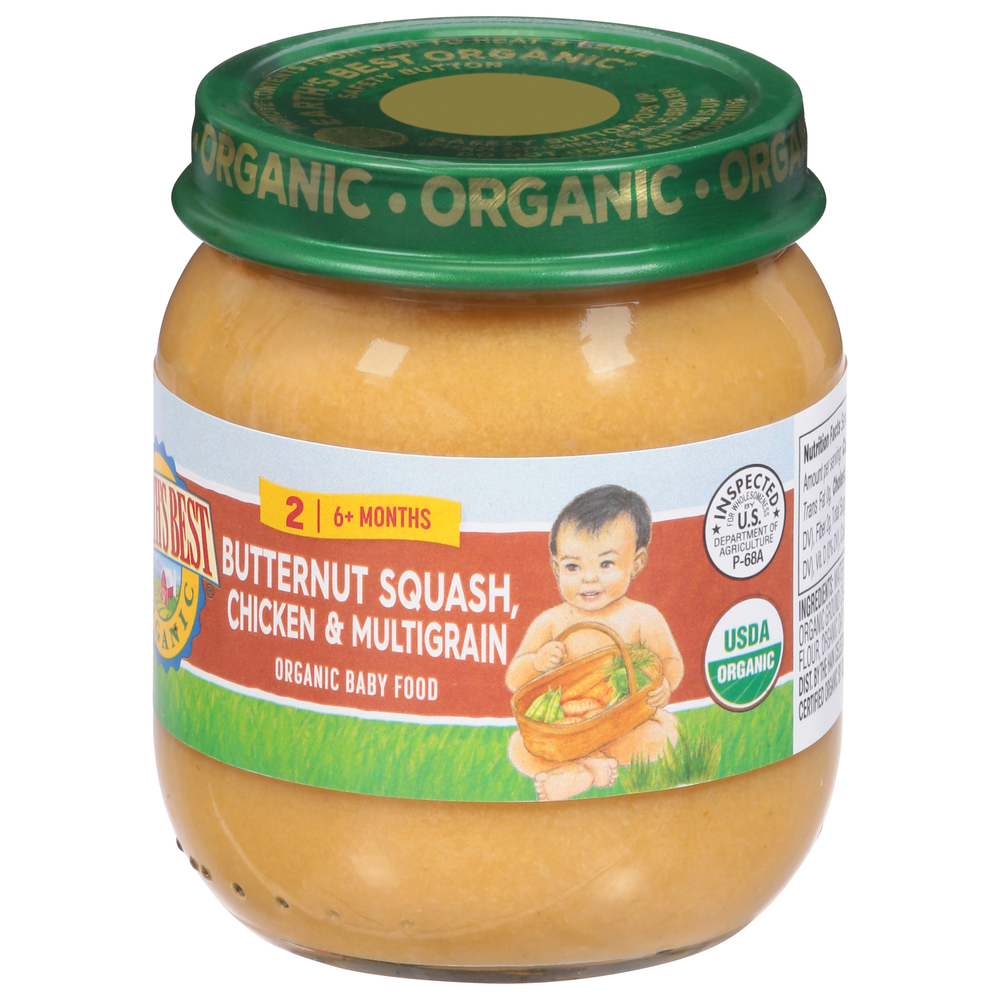 Earth s Best Baby Food Organic Butternut Squash Chicken Multigrain 2 6 Months