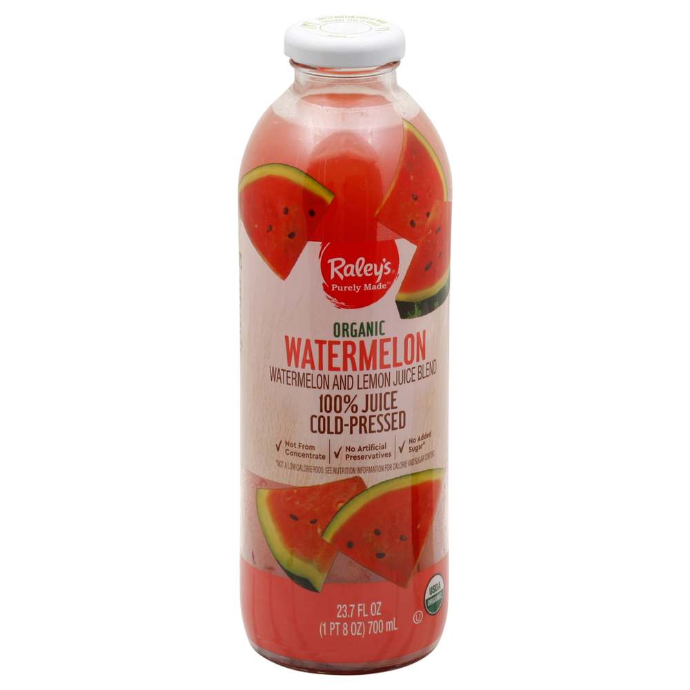 Raley's Juice Blend, Organic, Watermelon and Lemon
