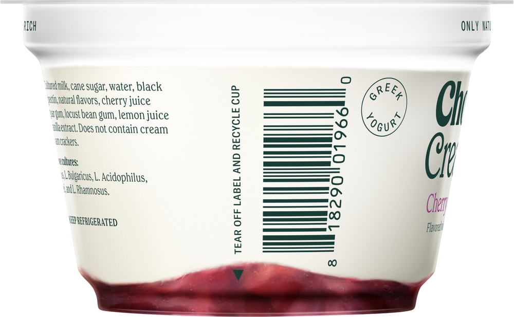 Chobani Creations Yogurt, Greek, Cherry Cheesecake