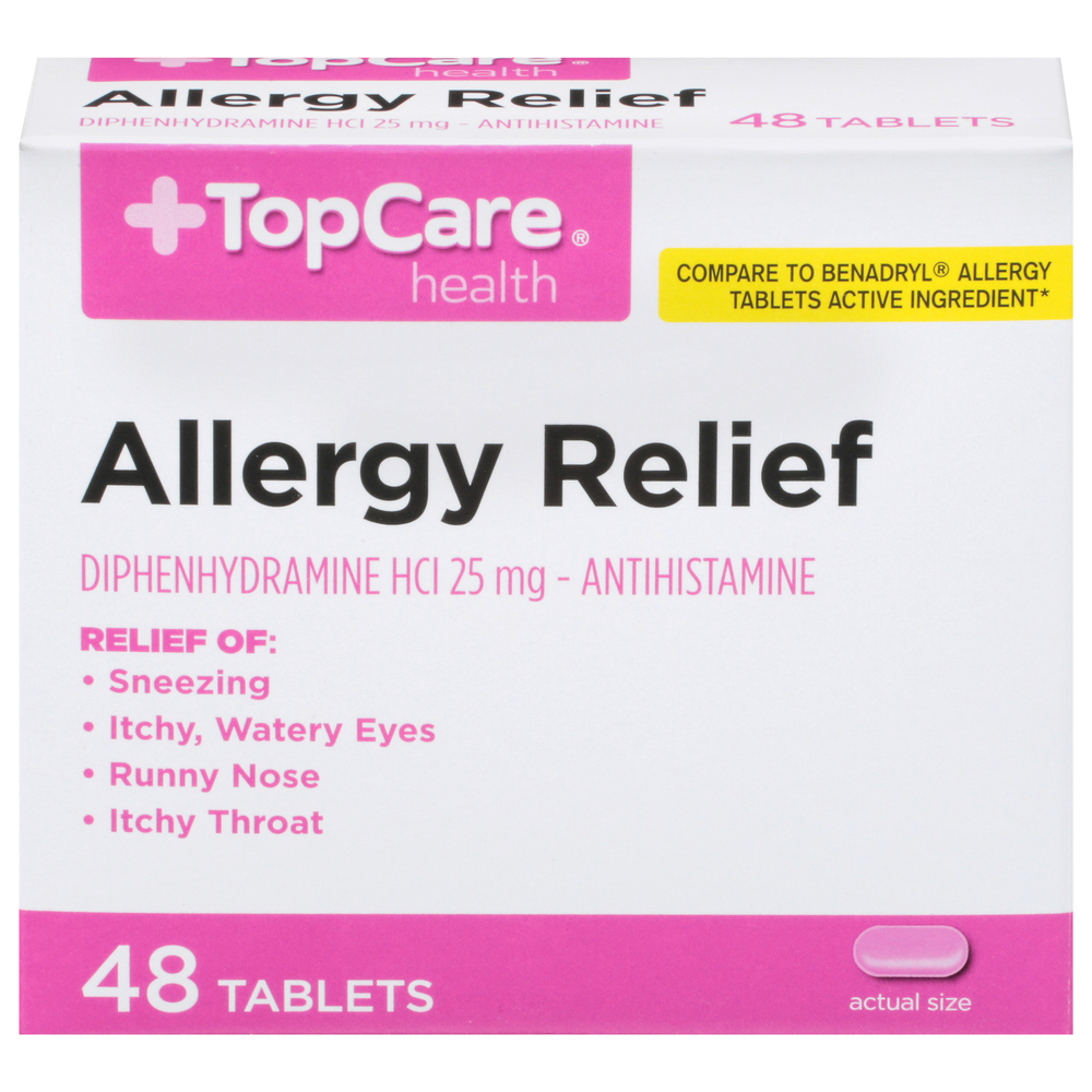 TopCare Health Allergy Relief, 25 mg, Tablets