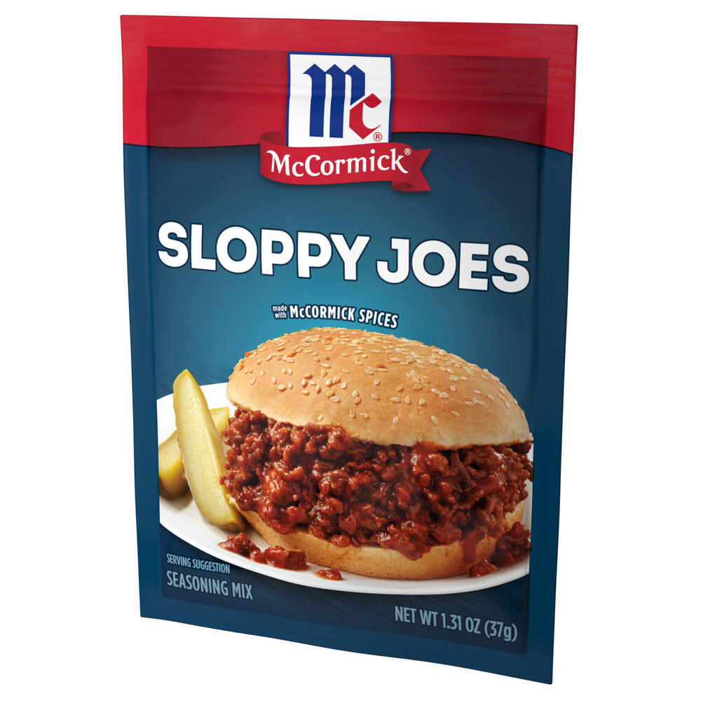 McCormick Sloppy Joes Seasoning MixFrontRightElevated