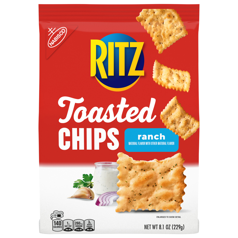 Ritz PURE POINT　7個 RITZ Toasted Chips Ranch Crackers, Party Snacks, 8.1 oz