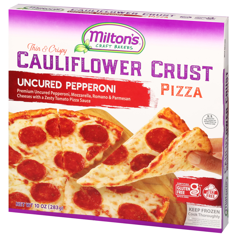 Milton's Pizza, Cauliflower Crust, Uncured Pepperoni