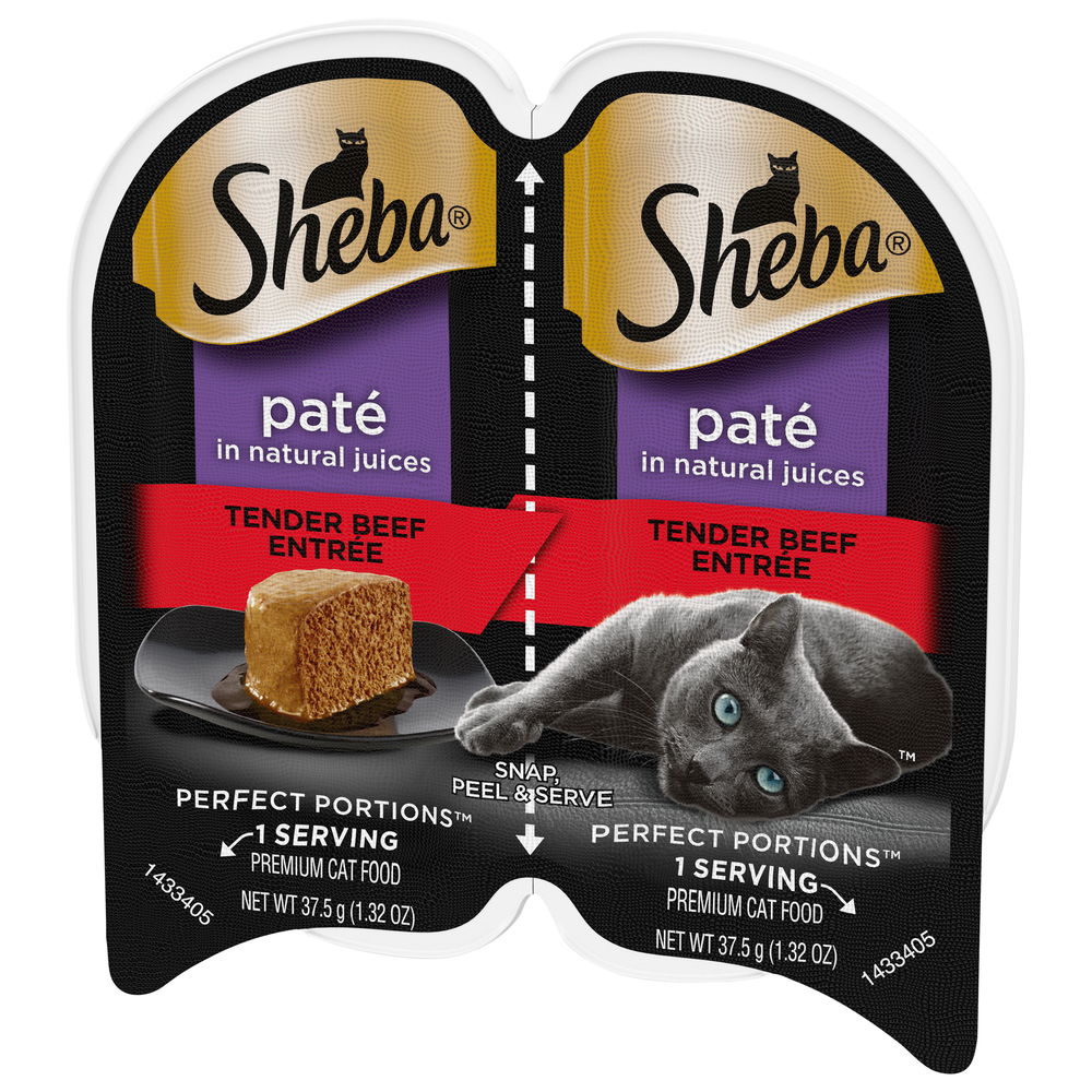 Sheba Cat Food Tender Beef Entree Premium Pate