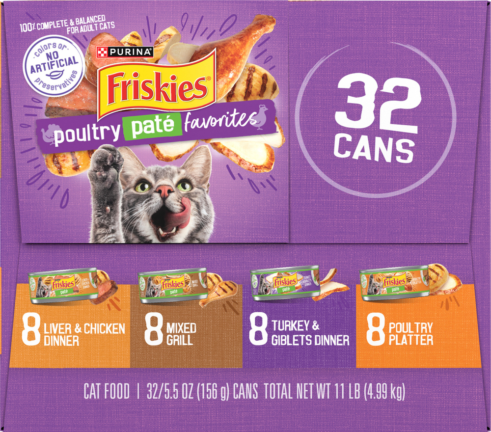 Friskies Cat Food Poultry Pate Favorites