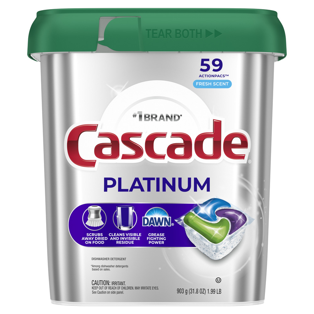 Cascade Platinum Dishwasher PodsPlanogramRight