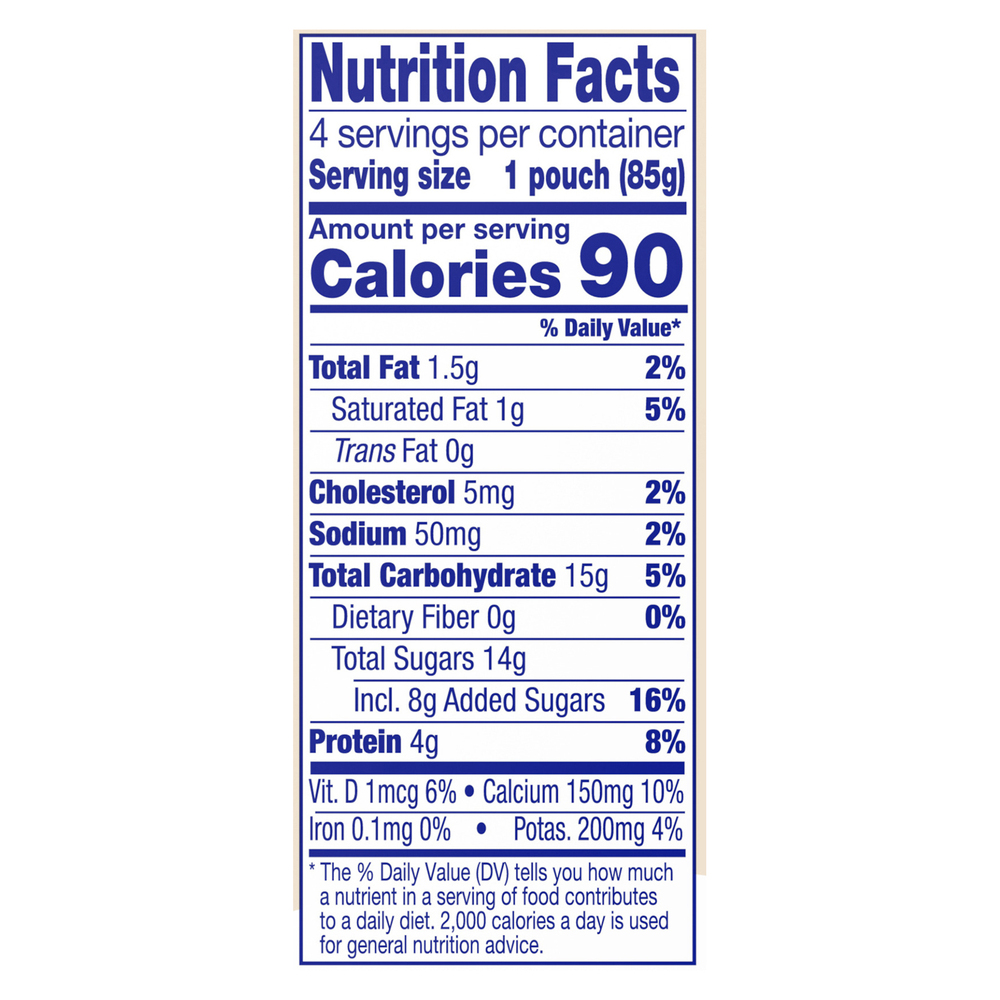 GoGo Squeez Yogurtz Yogurt On The Go Low Fat Strawberry Nutrition Facts