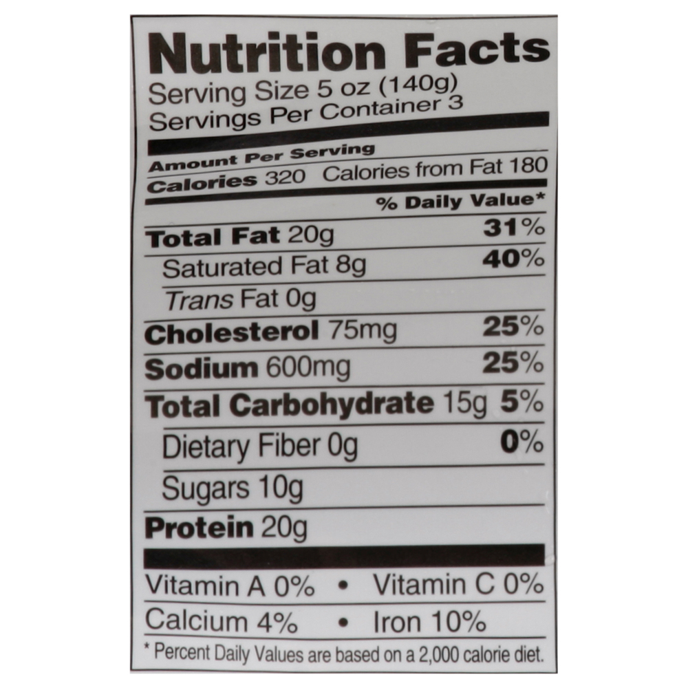 Raley's Baby Back RibsNutritionFacts