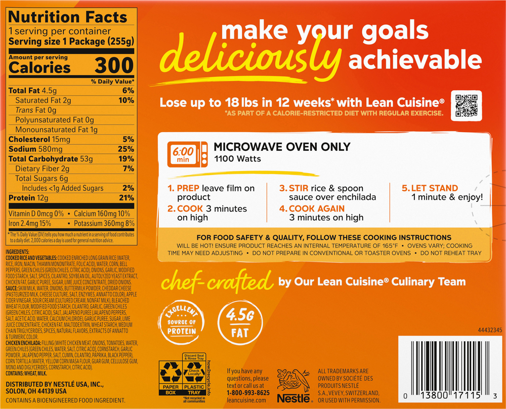 Lean Cuisine Comfort Cravings Classic Chicken Enchilada Suiza