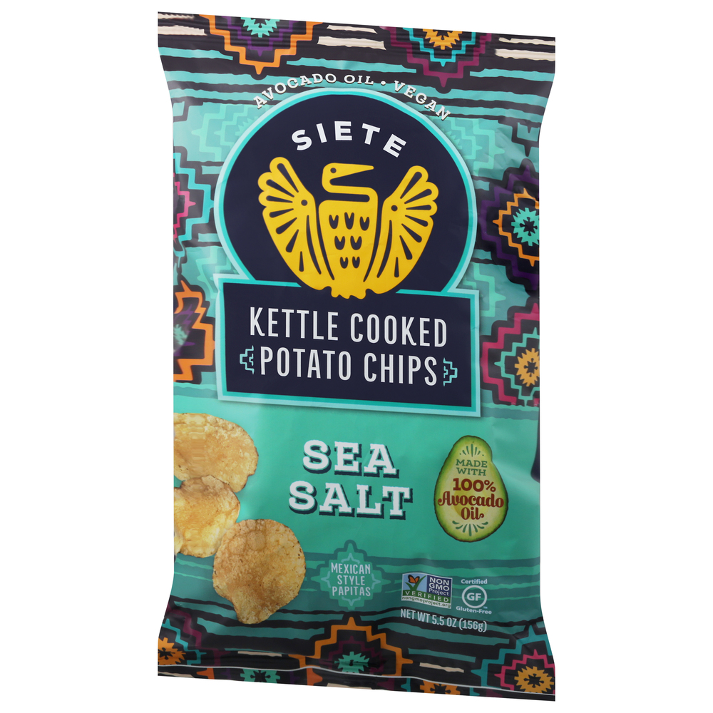 Siete Potato Chips, Sea Salt, Kettle Cooked