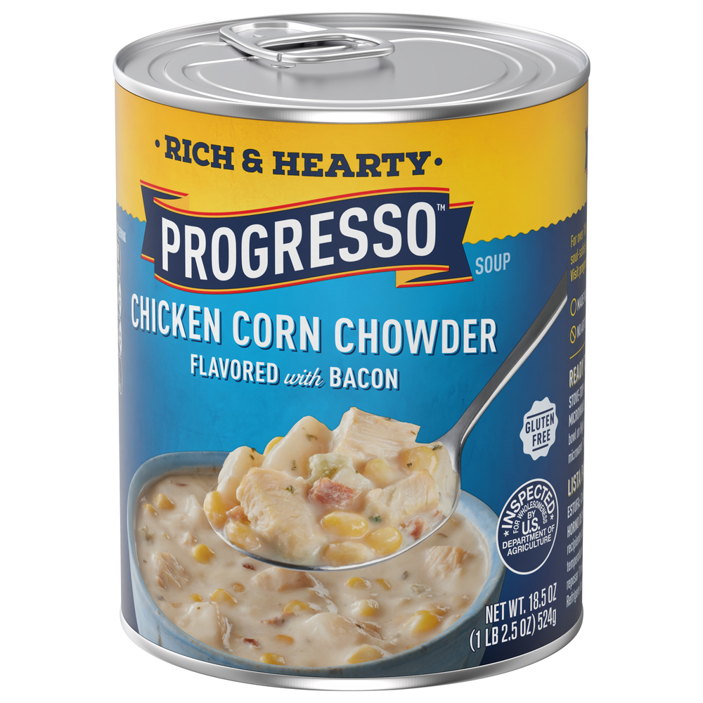 Progresso Soup, Chicken Corn ChowderFrontRightElevated