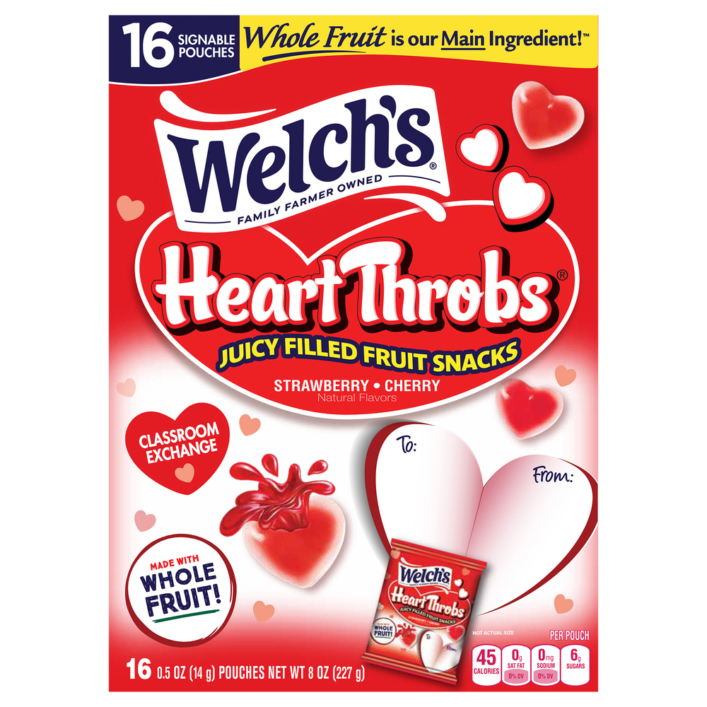 Juicefuls Heart Throbs Juicy Fruit Snacks, Strawberry, Cherry
