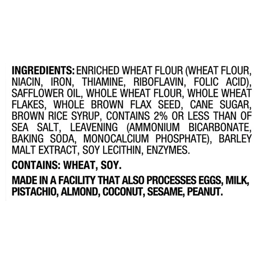 Back To Nature Organic Stoneground Wheat CrackersIngredients