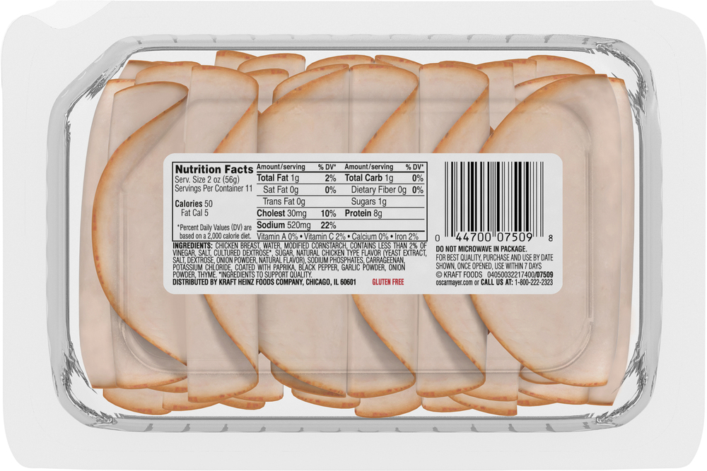 Oscar Mayer Deli Fresh Chicken Breast, Rotisserie Seasoned, Mega Pack ...