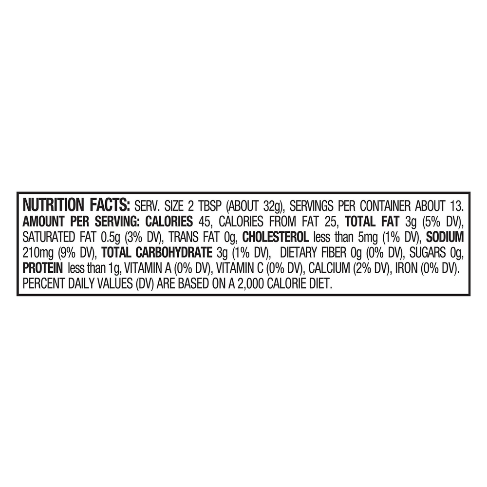 Tostitos Dip Queso Blanco Medium Nutrition Facts