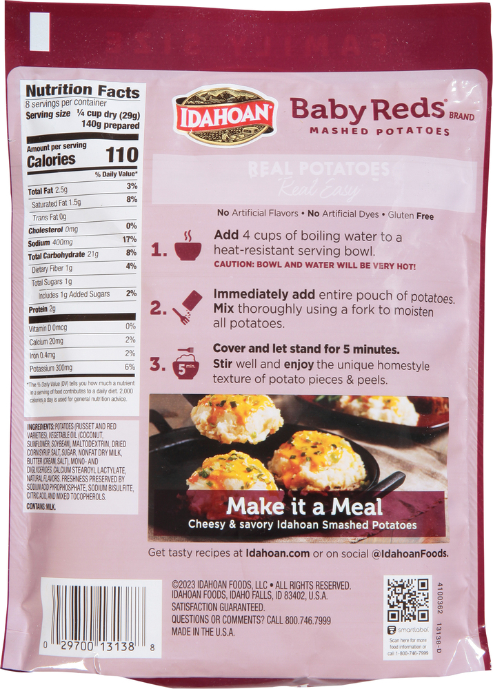 Idahoan Baby Reds Mashed Potatoes Family Size