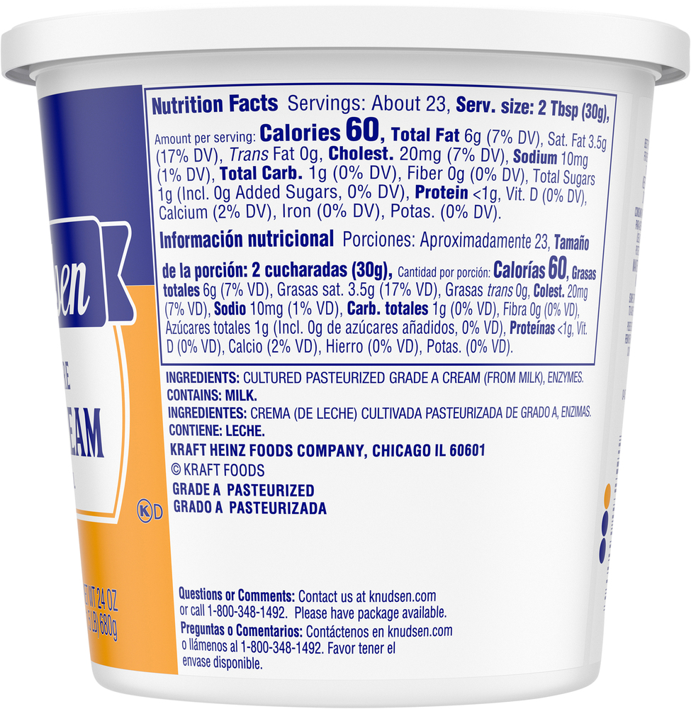 Knudsen Sour Cream, HampshirePlanogramRight